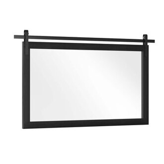 Rectangle Solid Wood Modern Farmhouse Accent Mirror  Flat Wall Mirror