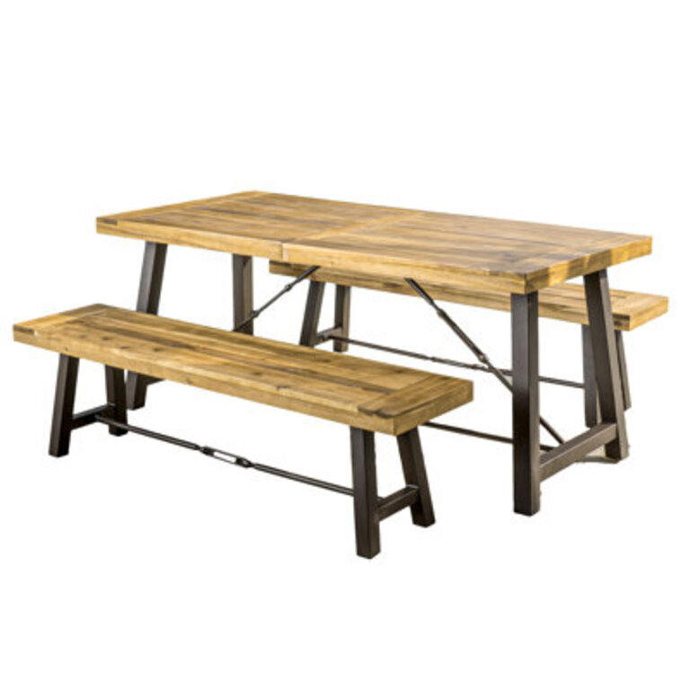 Melisa 4 - Person Solid Wood Dining Set