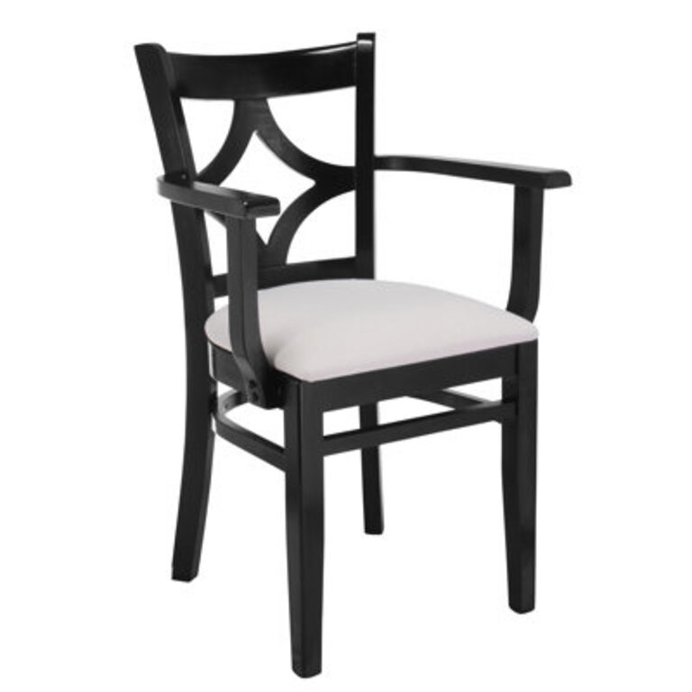 Stahr 18 H Genuine Leather Upholstered Beech Armchair