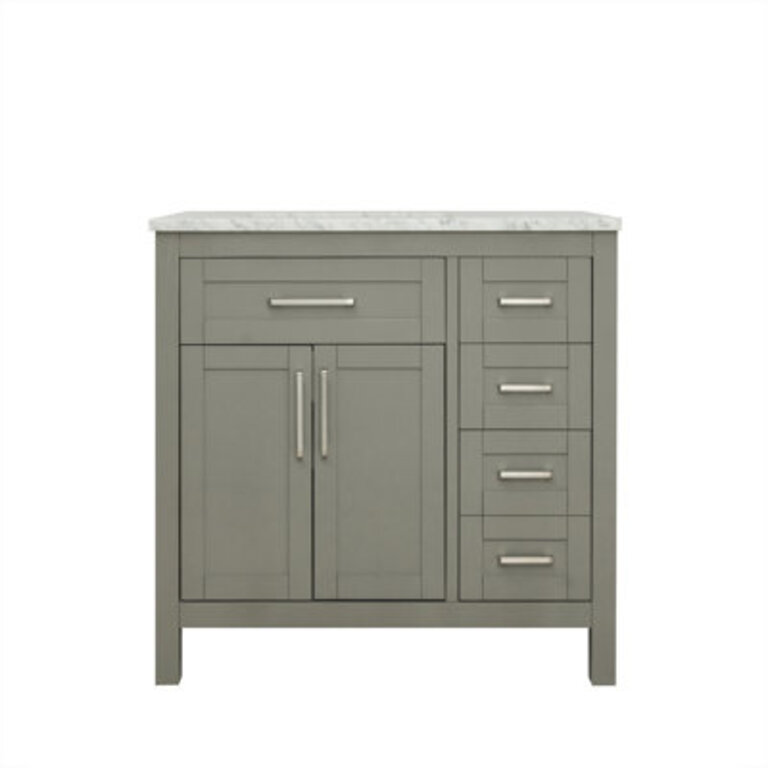 Miami 36 Single Bathroom Vanity with Marble Top