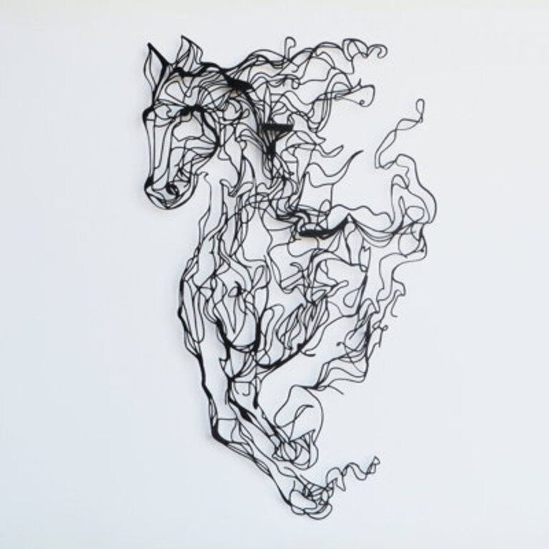 Metal Horse Wall Decor - Line Art