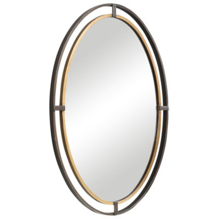 Henning Metal Oval Wall Mirror