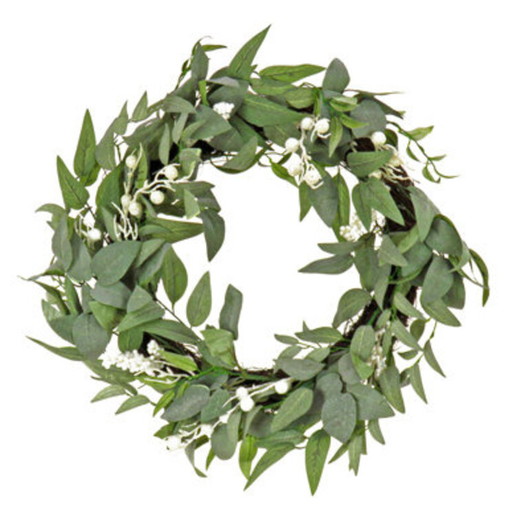 24 Mixed Leaves Christmas Wreath