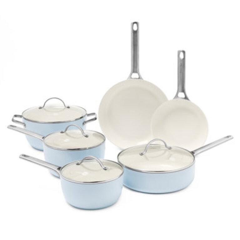 GreenPan Padova Hard Anodized Healthy Ceramic Nonstick 10 Piece Cookware Set