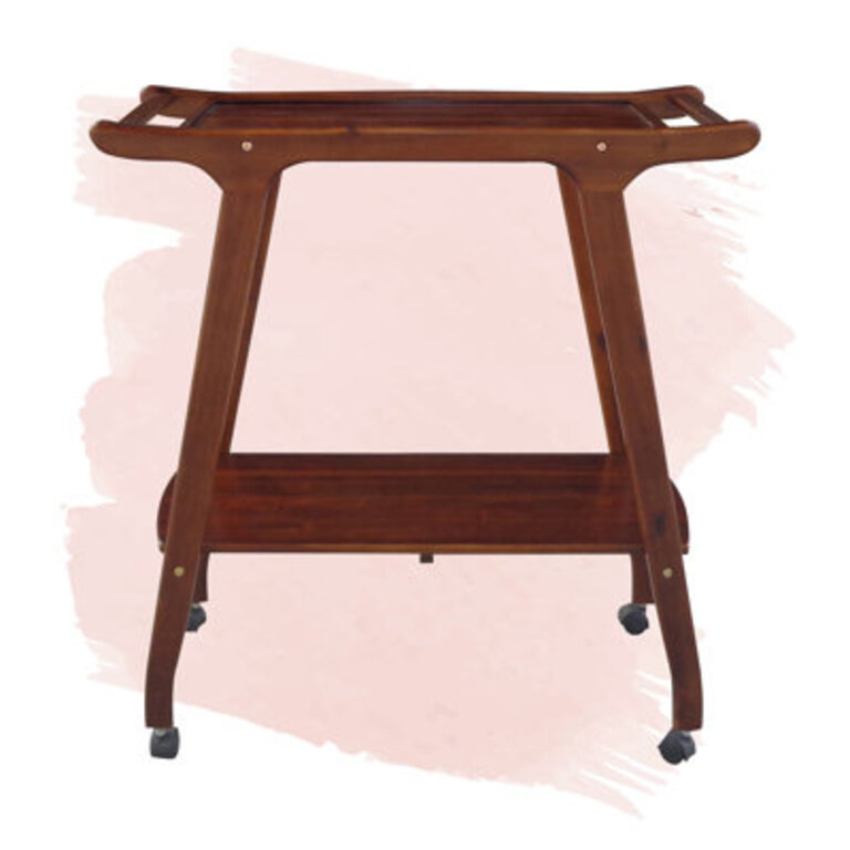 Hashir Solid Wood Bar Cart