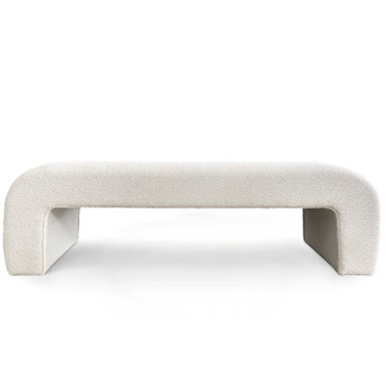 Emmie 60 Boucle Upholstered Waterfall Bench