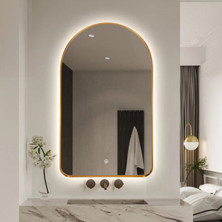Rita 236 In X 395 In LED Metal Framed Bathroom Vanity Mirror