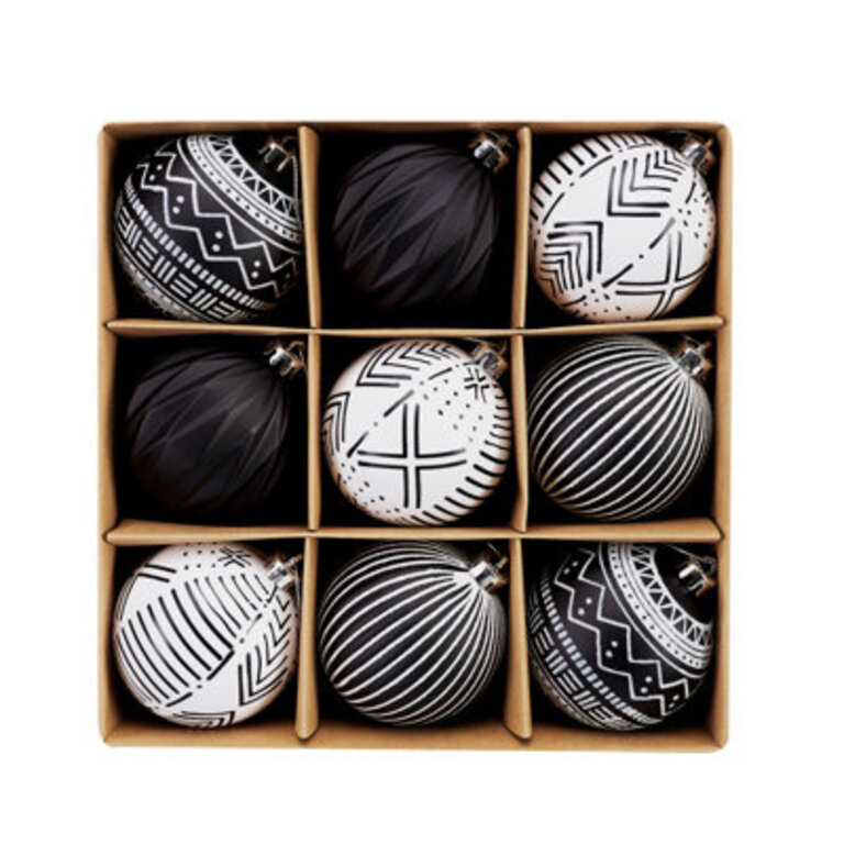 Kaimani 9ct 80mm Large Shatterproof Scandinavian Christmas Ornaments