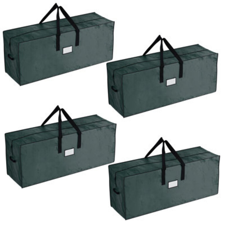 Christmas Tree Storage Bag - 4 Bags for 75-Foot Artificial Trees - Protects Holiday Decorations and Inflatables