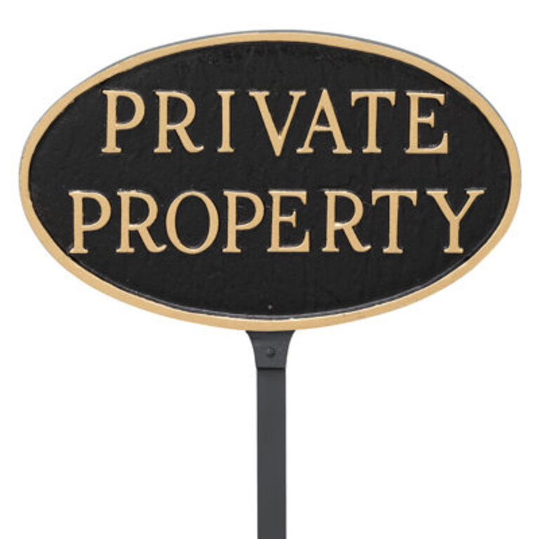 Private Property Sign with Lawn Stake