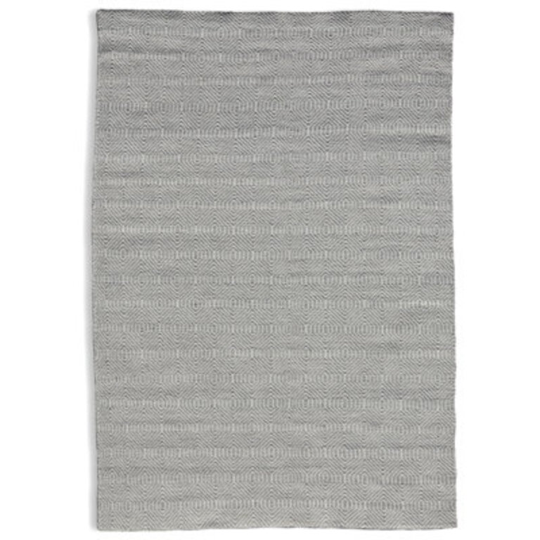 Coastal Argyle Flatweave Cloud Colored Hexagon Lattice Wool Area Rug By Tufty Home