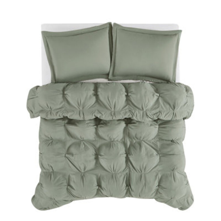 Truly Soft Cloud Puffer Comforter Set  Overfilled Soft Microfiber