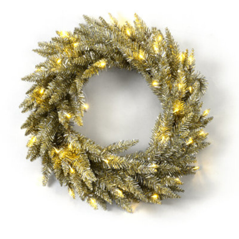 24 Lighted Tinsel Wreath