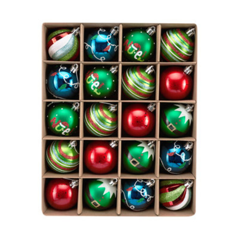 Kaimani 20ct 60mm Shatterproof Christmas Ornaments