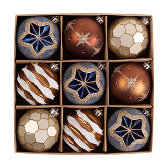 Kaimani 9ct 80mm Large Shatterproof Scandinavian Christmas Ornaments