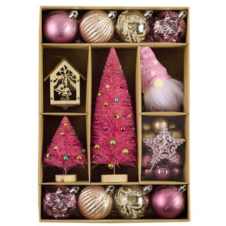 Kaimani 70 PCS Assorted Unique Design Snowflakes Gnomes Valentines Tree Ornaments Set