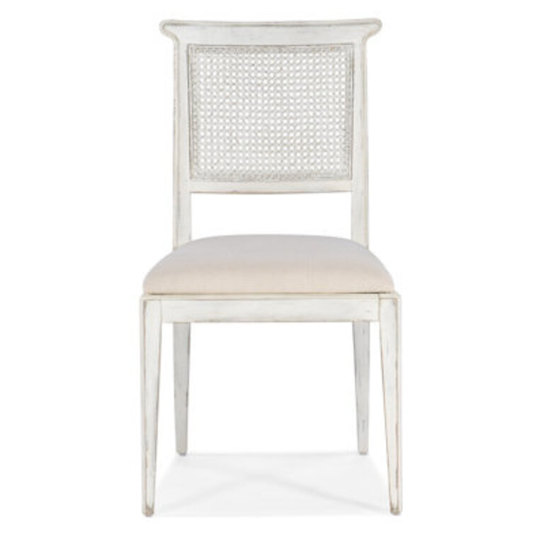 Charleston 1925 H Rayon  Viscose Upholstered Cane Back Side Chair