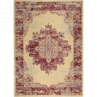 Burnie Oriental CreamRed Area Rug