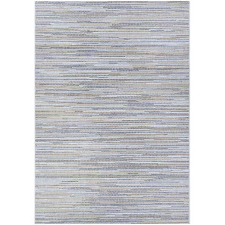 Radley Stripe Taupe Champagne Indoor Outdoor Area Rug
