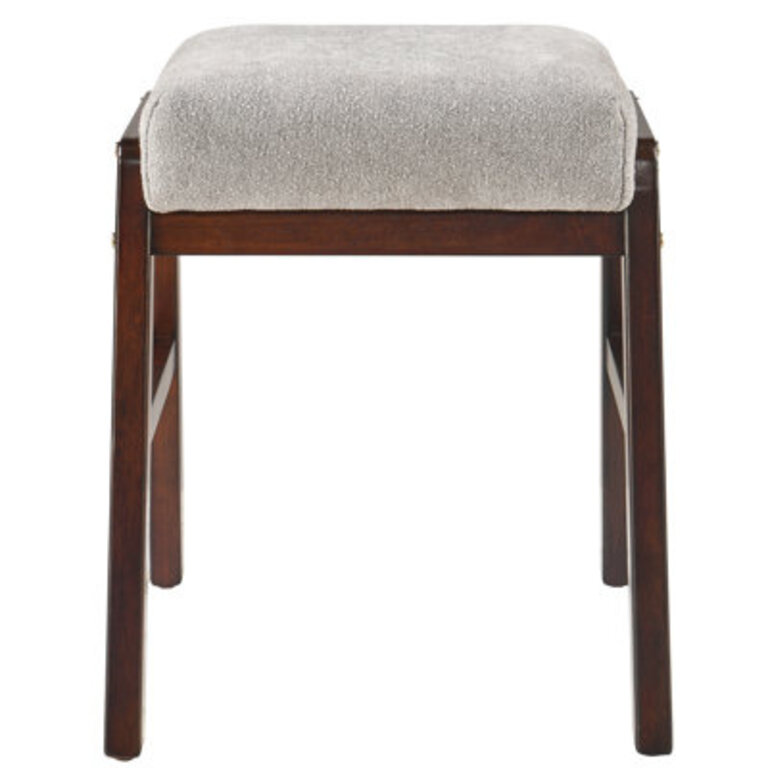 Modern Wooden Frame Upholstered Seat Stool For Versatile Use