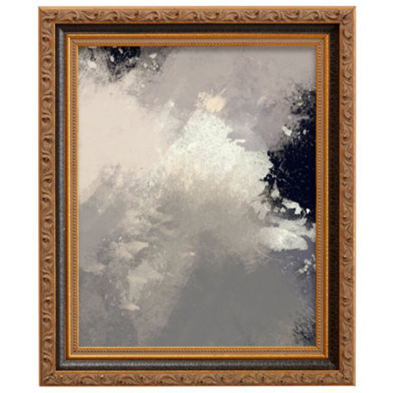 Sadia Embossed Wood Single Picture Frame in BlackGold