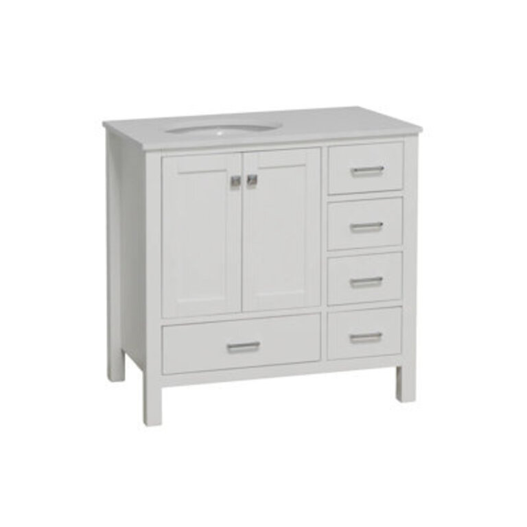 Claudett Full Cabinet 36 Single Bathroom Vanity Set