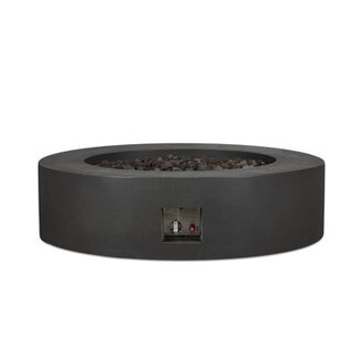La Valle 43 Round Concrete Propane Fire Pit Table by Jensen Co