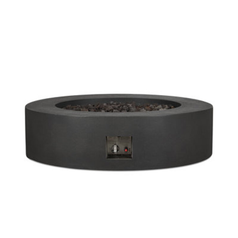La Valle 43 Round Concrete Propane Fire Pit Table by Jensen Co