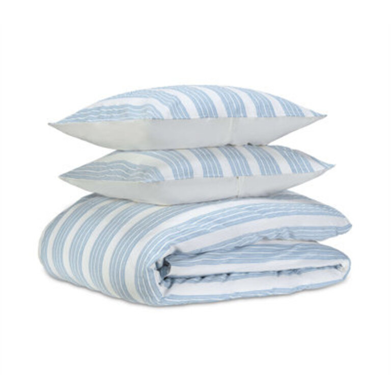Breland BlueWhite 100 Cotton Duvet Cover Set