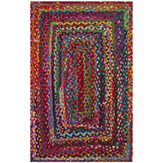 Fiqueroa Hand-Knotted Cotton RedOrangeYellow Area Rug