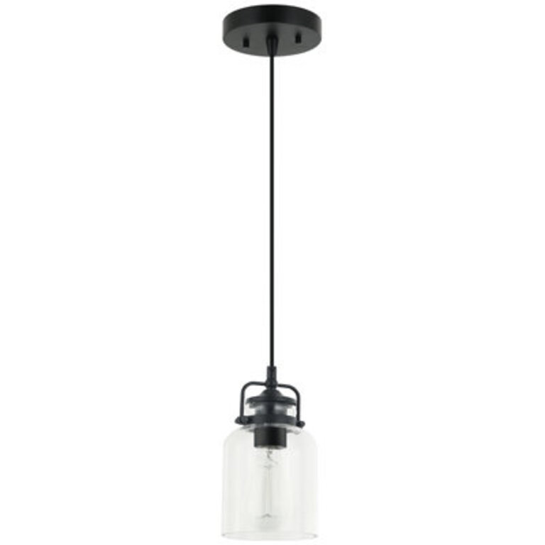 Loucks 1-Light Modern Dimmable Single Jar Pendant Light with Clear Glass Shade