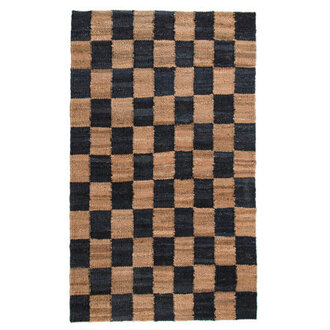 Madalene Checkerboard Tobacco and Charcoal Rug