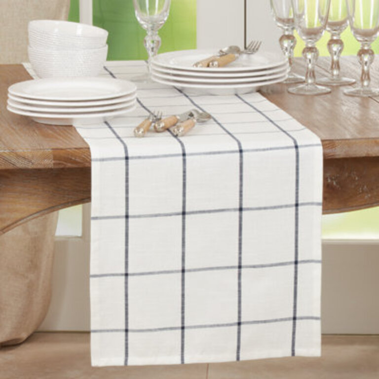 Yvelines Plaid 100 Cotton Table Runner