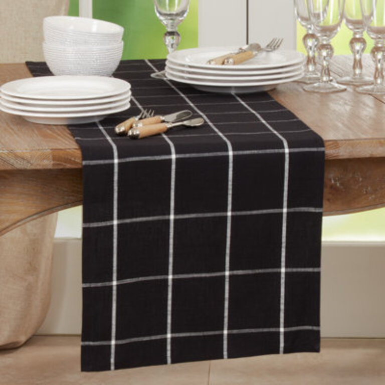 Yvelines Plaid 100 Cotton Table Runner