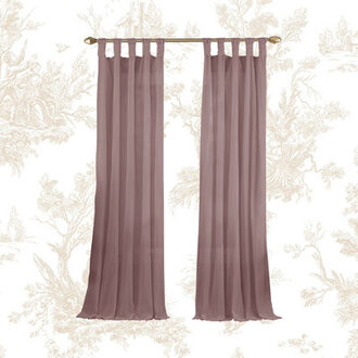 Liebert Solid Semi-Sheer Tab Top Curtain Panel