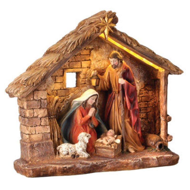 LED Battery Operated Nativity in Cresh