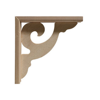 BRSCROLLPine Scroll House Trim and Moulding 7 H x 7 W x 05 D Bracket