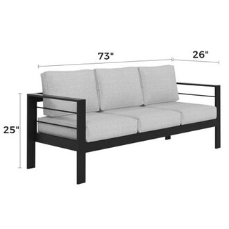 Brandtley Aluminum Patio Sofa