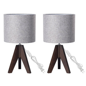 Brabazon Solid Wood Tripod Lamp