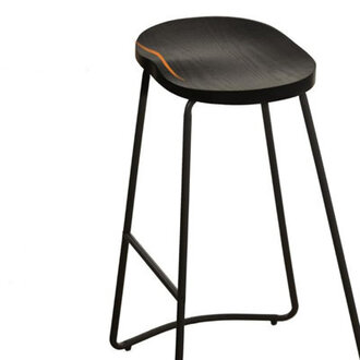 llle Solid Wood Backless Saddle Seat with Footrest Stool Set