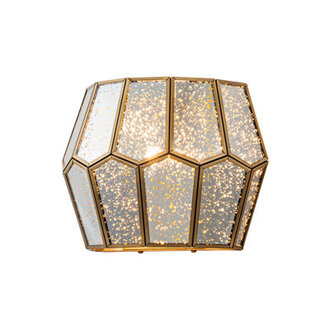 Brass Wall Light With Silver Mercury Glass