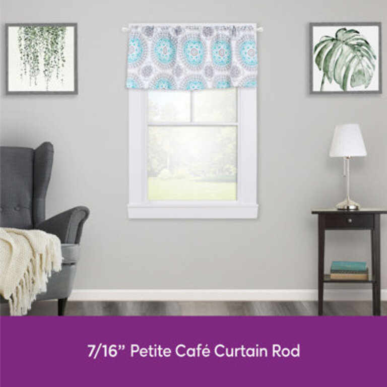 Wayfair Basics Petite Cafe Ball End Curtain Rod 28-48 or 48-84 Adjustable Length 716 Dia