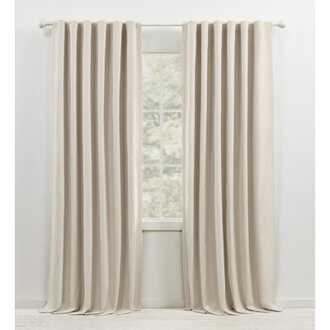 Lauren Ralph Lauren Sallie Blackout Heavy CottonLinen Blend with Lining Back TabRod Pocket Curtain