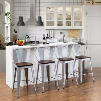 Rosenberry Counter Stool with Metal Frame