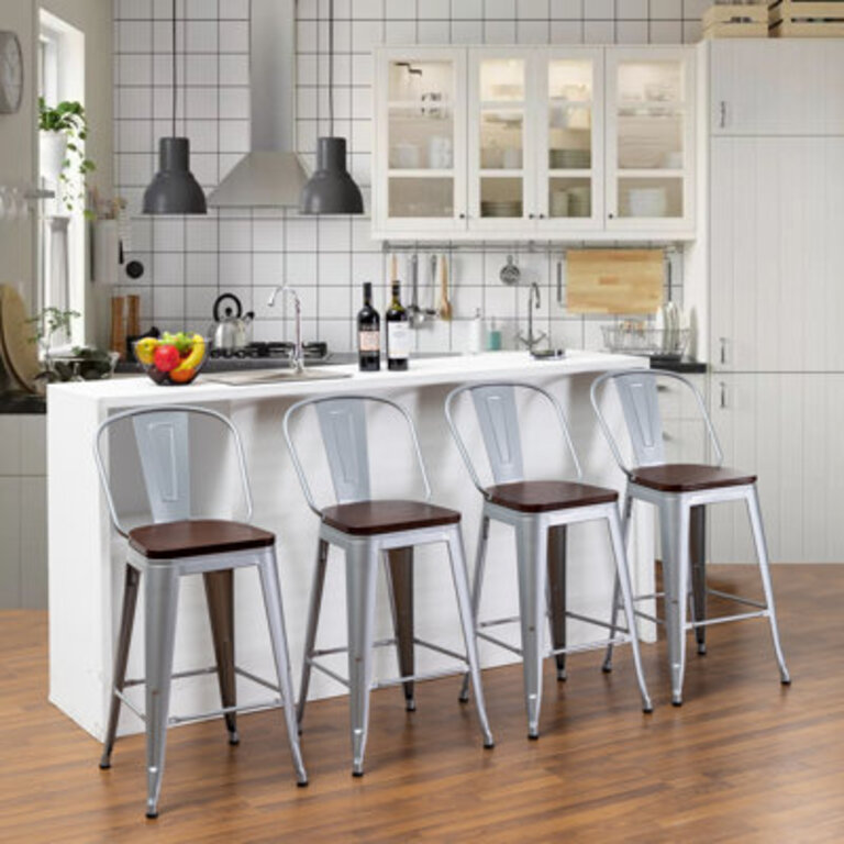 Rosenberry Counter Stool with Metal Frame