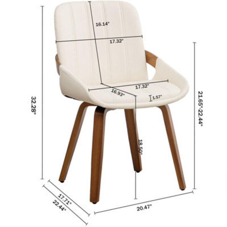 Modern Upholstered Faux Leather Dining Chairs