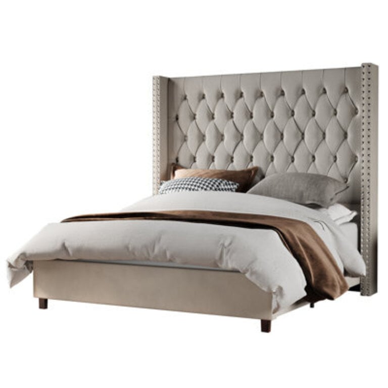 Duluth Tufted Upholstered Low Profile Platform Bed