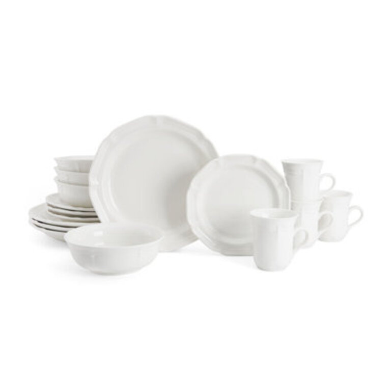 Mikasa French Country 16-Piece Stoneware Dinnerware Set Service for 4