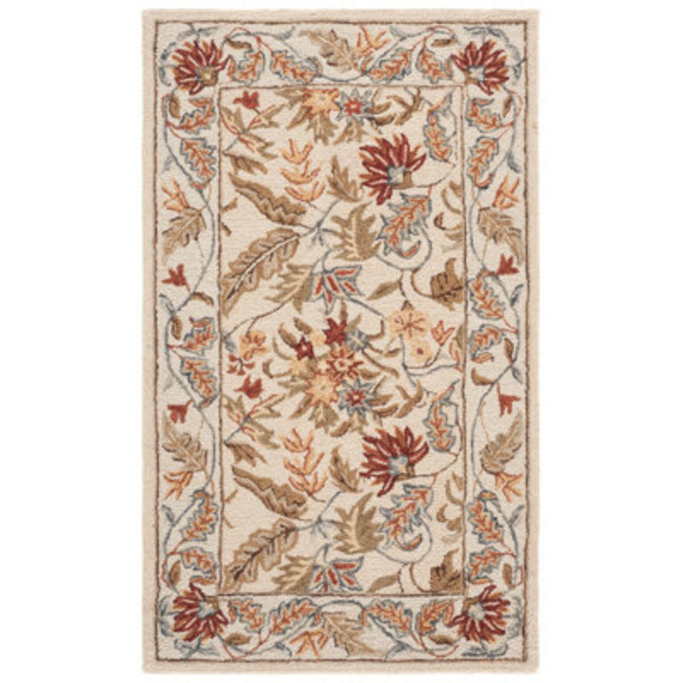 Hollander Missy Hand-Hooked Wool Ivory Area Rug