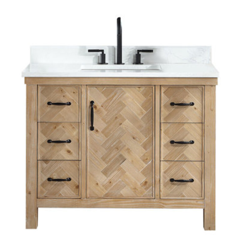 Holtby 42 Free Standing Single Bathroom Vanity with Cultured Marble Top